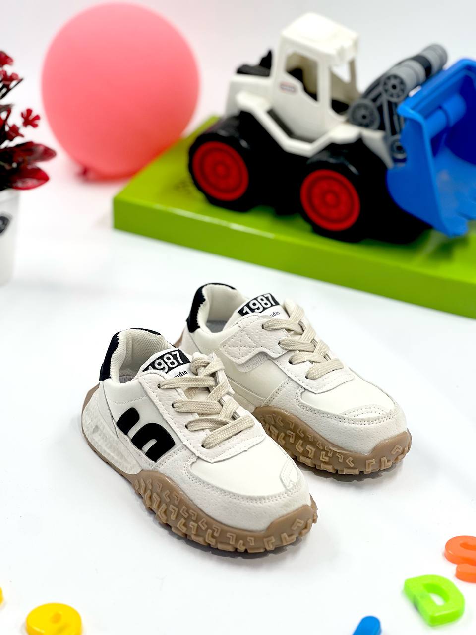 Durable Gum-Sole Kids Sneaker (Laced Up)