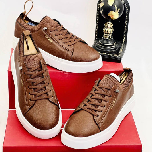 Cavalier Brown Business Smart Footwear (White Gum Sole)