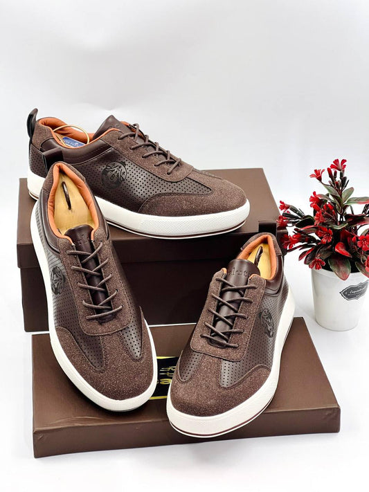 Classy Coffee Berlut Business Smart Footwear (Leather x Suede)