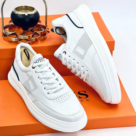 Classy Boss White Business Smart Laced Up Footwear